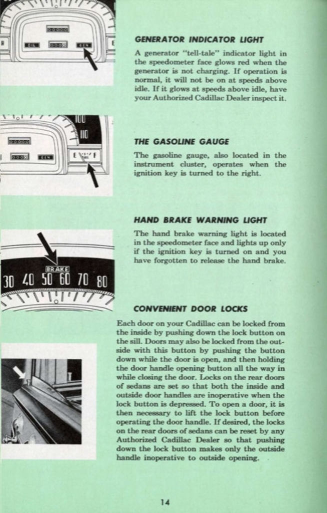 1953 Cadillac Owners Manual Page 38